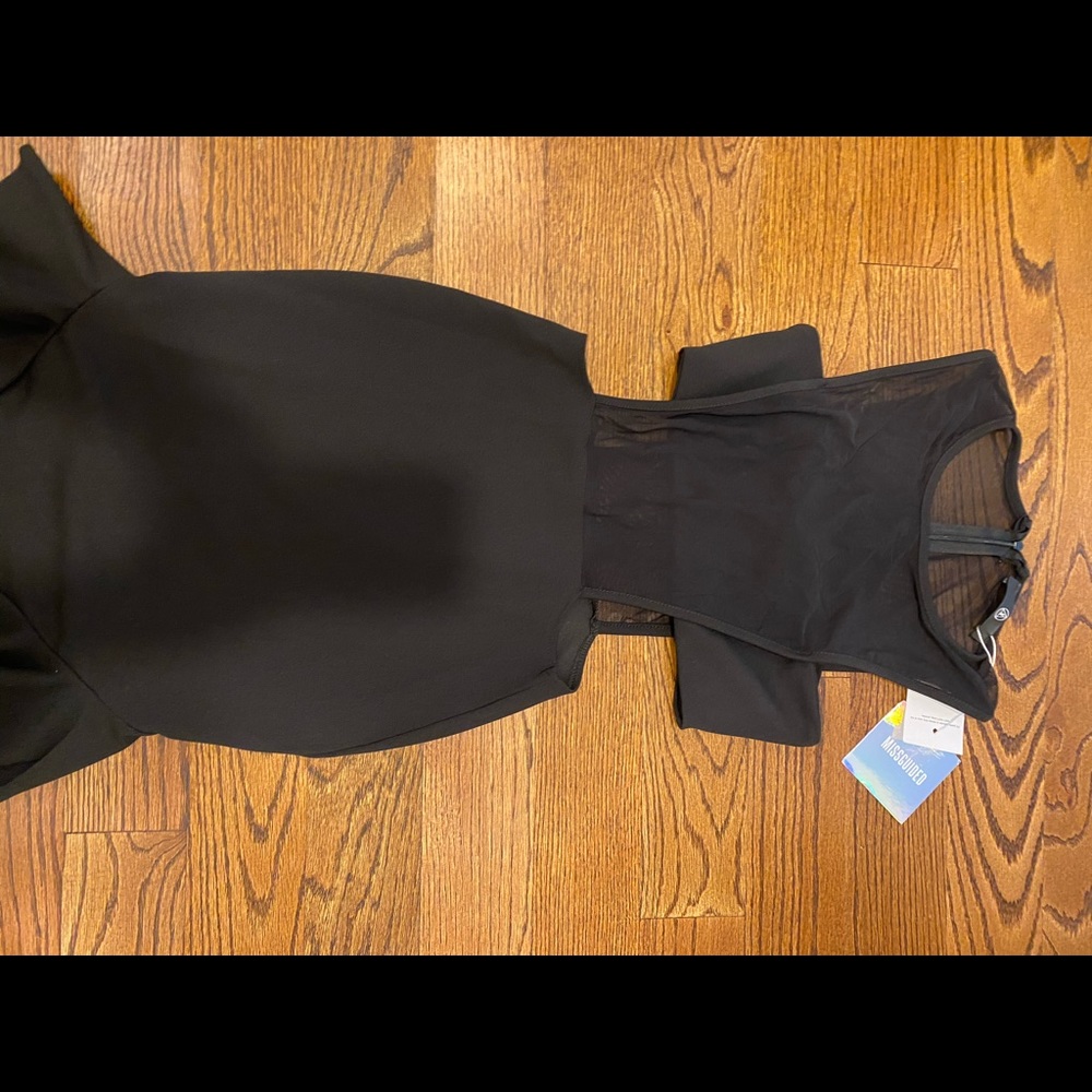 Cut out black mini dress